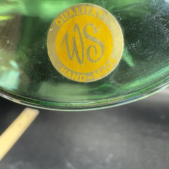 Arcoroc France Roemer Glasses Green Beehive Stem Set 2 Cups With Grape Pattern - Picture 5 of 11